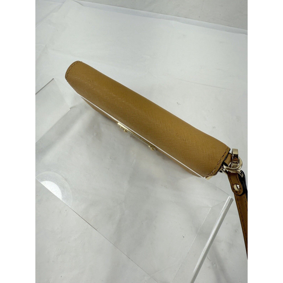 Michael Kors Leather Zip Around Wristlet Wallet butterscotch yellow - Picture 6 of 11